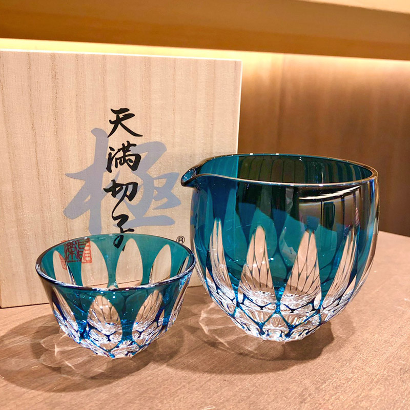 天満切子片口・ぐい呑セット「連」【KIRIKO-25】 | 優勝カップや楯