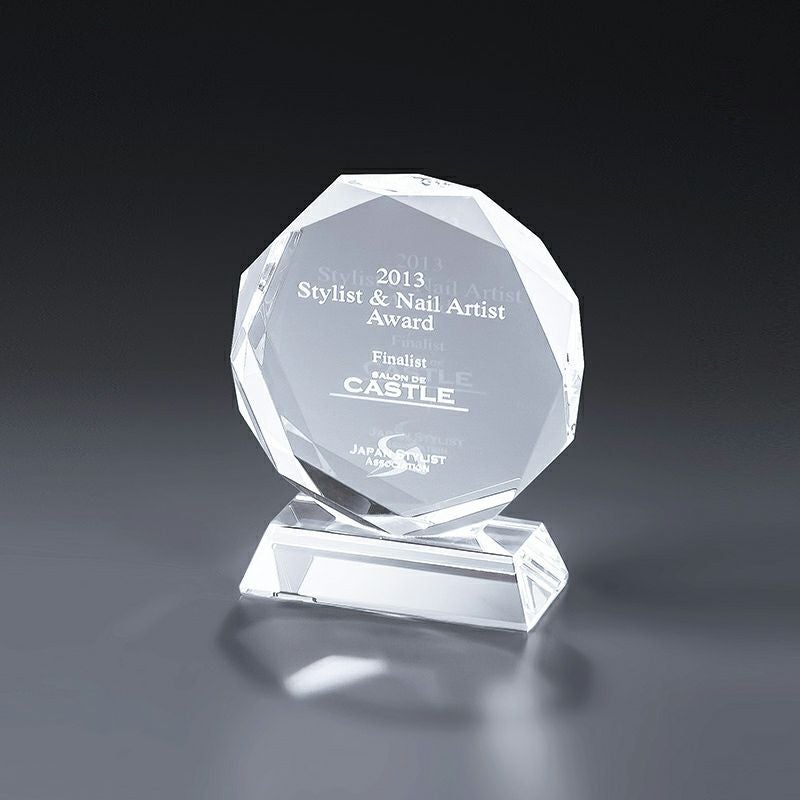 デリシャスレーザーアート2D表彰楯Ｗ8角形小 VSH-VOS-462-D（95×80mm）