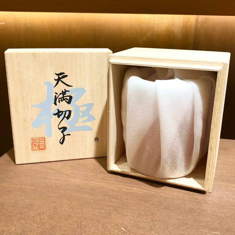 天満切子ロックグラス「爪あり18縞」本クリスタル（金赤） 【KIRIKO-11】