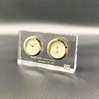 温湿度計付きクリスタル時計　ブリーズ サーモ