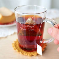 名入れガラスマグ・花茶 (230 ml)