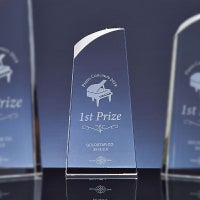 ガラスサンドトロフィー　GOL-B524-C(高さ160mm)