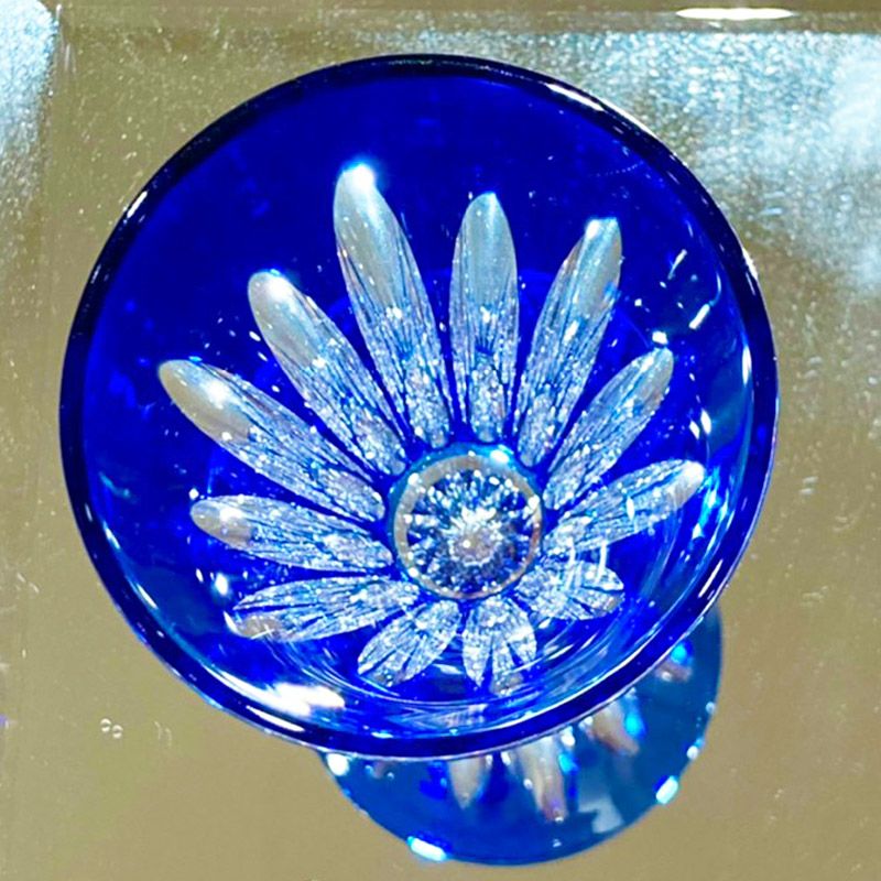 天満切子ぐい呑・杵型「12縞」 【KIRIKO-15】